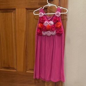 Design History Pink Dress with Floral Accents